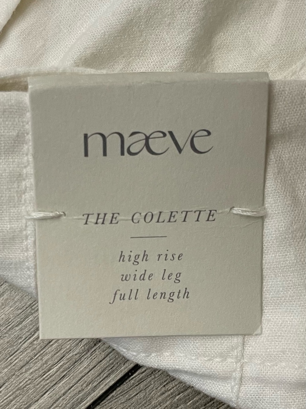 NWT Anthropologie Maeve Colette Linen Stretch Full Length Wide Leg Pants White - Picture 4 of 9